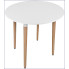 Biały stół 80 cm na drewnianych nogach Wibo 4X