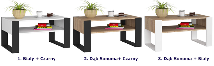 Kolory stolików kawowych Nelora