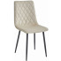 Beżowe krzesło tapicerowane metalowe - Saba 4X