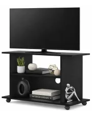 Czarna szafka rtv na kółkach - Opiko w sklepie Edinos.pl