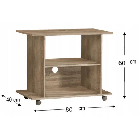wymiary szafki rtv dąb sonoma Nisse
