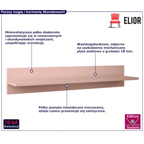 Półka wisząca nowoczesna Tida 12X