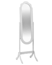 Białe stojące lustro z regulowanym kątem ustawienia - Feriono 