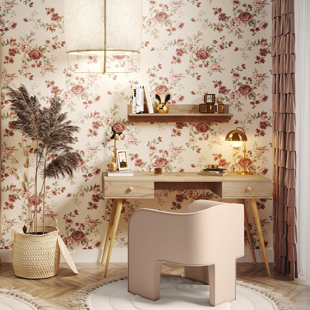 Skandynawskie biurko z szufladami kolor dąb craft Geza 13X