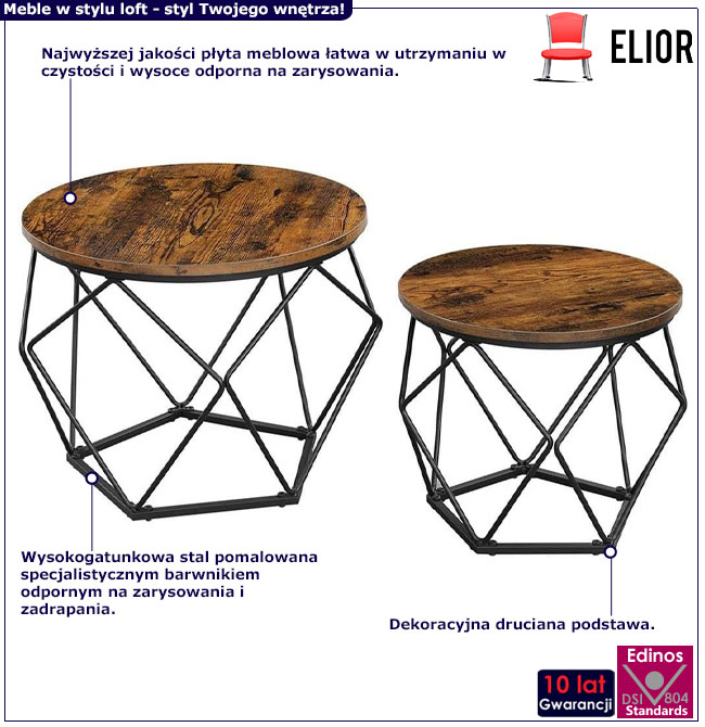 Zestaw stolików kawowych Volin