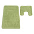 Zielony komplet antypoślizgowych dywaników łazienkowych  - Fiksi