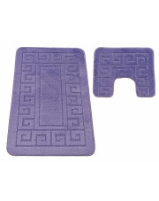 Nowoczesny jasnofioletowy komplet dywaników łazienkowych - Fiksi 