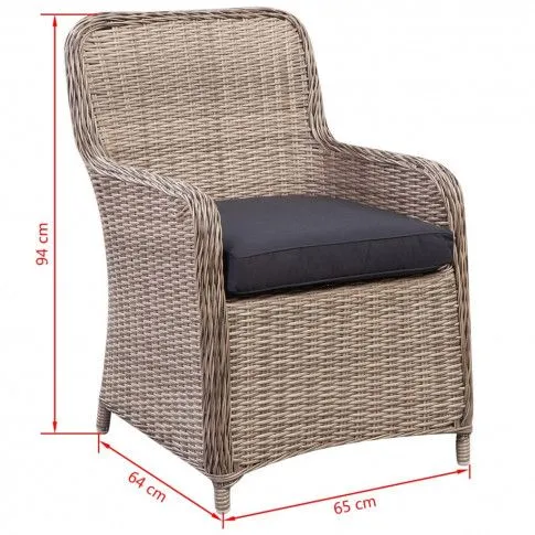 Szczegółowe zdjęcie nr 5 produktu Zestaw mebli ogrodowych Gravos - brązowy