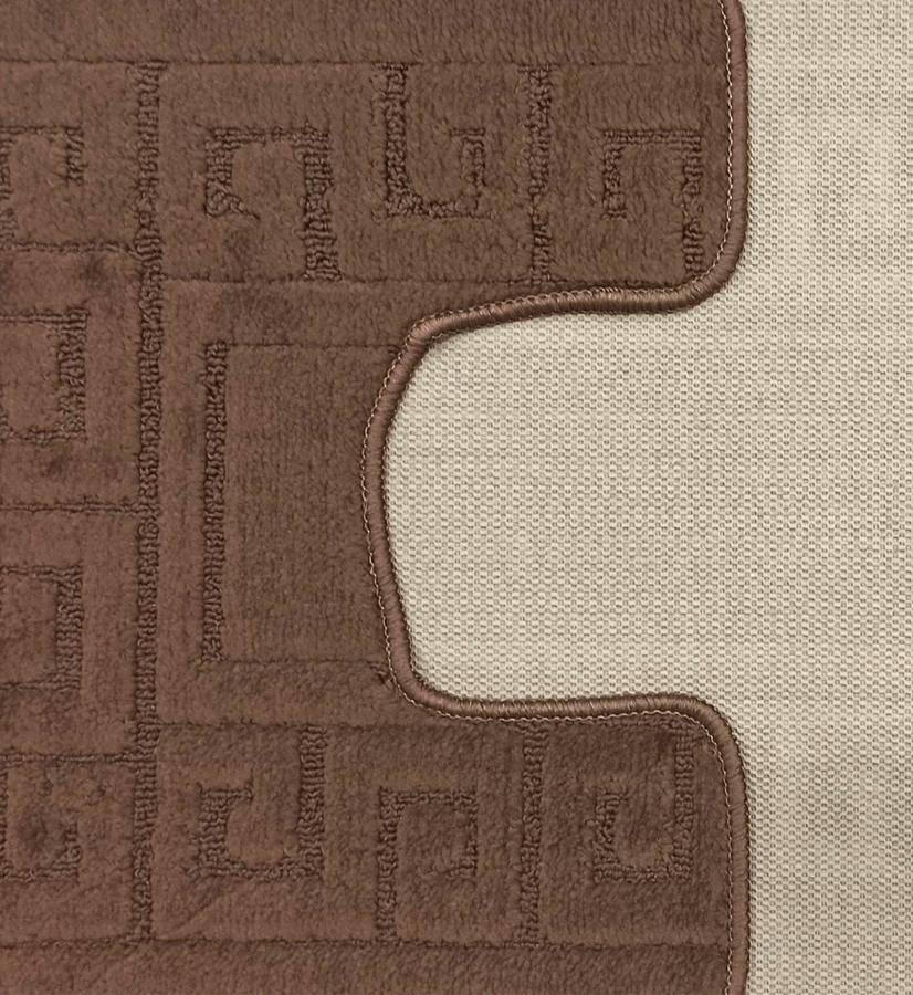 Zestaw kawowych dywaników do łazienki Danish