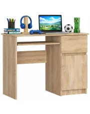 Biurko z szufladami dla dzieci, młodzieżowe dąb sonoma - Torres 4X w sklepie Edinos.pl