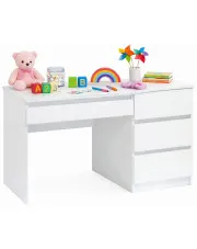 Białe biurko z szufladami dziecięce, młodzieżowe - Alvo 3X w sklepie Edinos.pl