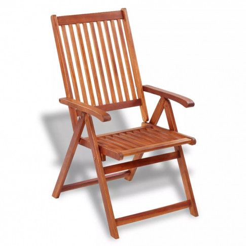Fotografia Zestaw drewnianych mebli ogrodowych Linder 2X - brązowy z kategorii Stoły, krzesła, ławki