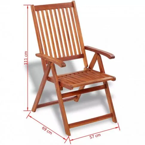 Szczegółowe zdjęcie nr 11 produktu Zestaw drewnianych mebli ogrodowych Ulama 2X - brązowy