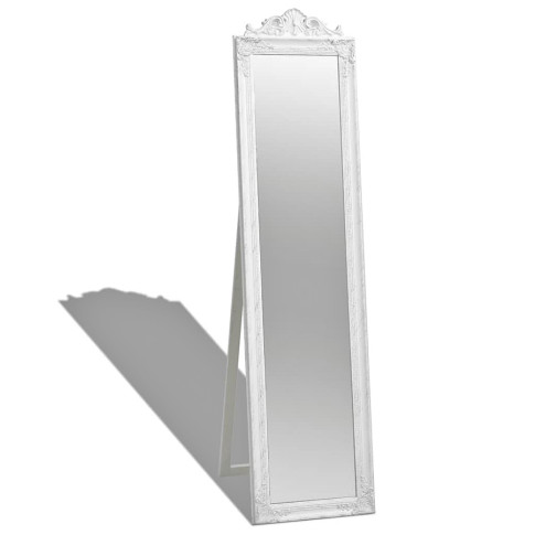 Białe wysokie lustro Prozer