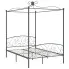 Szare metalowe łóżko rustykalne 120x200 cm - Ifrexi