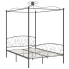Szare rustykalne łóżko małżeńskie 140x200 cm - Orfes