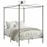 Szare metalowe łóżko z baldachimem 160x200 cm - Ifrexi