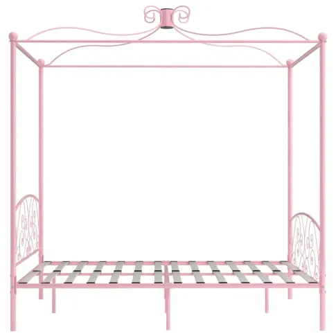 Różowe metalowe łózko Orfes