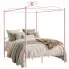 Metalowe łóżko rustykalne z baldachimem Ifrexi