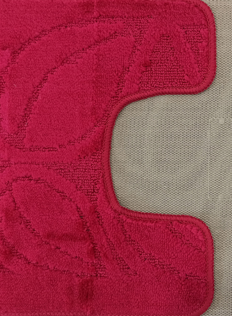 Zestaw czerwonych dywaników do łazienki Lestir