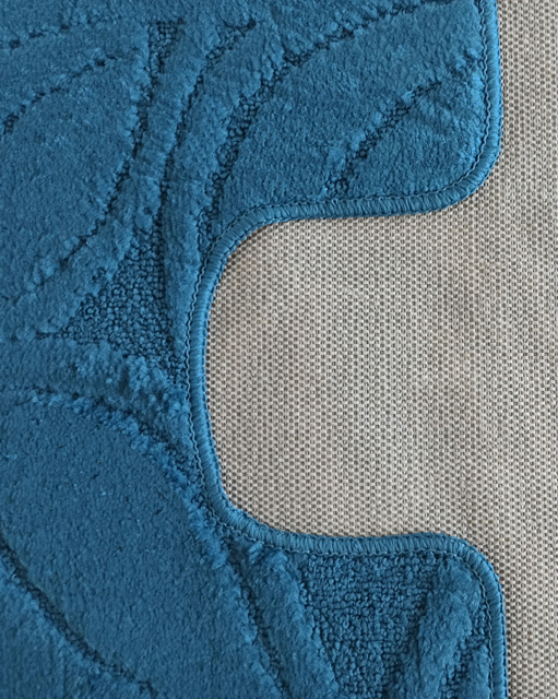 Komplet niebieskich dywaników do łazienki Lestir