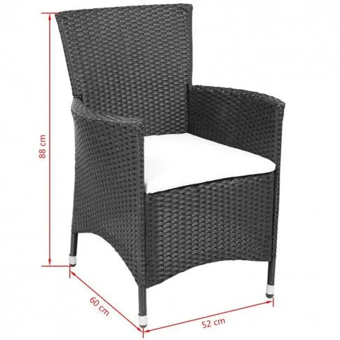 Szczegółowe zdjęcie nr 9 produktu Zestaw mebli ogrodowych Tamis - czarny