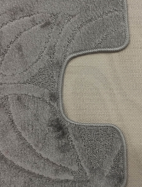 Komplet szarych dywaników do łazienki Lestir