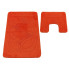 Nowoczesny jasnopomarańczowy komplet dywaników do łazienki - Blumen