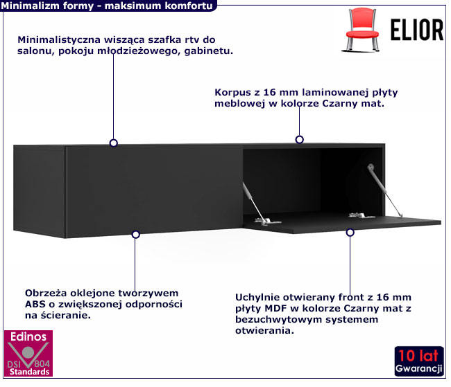 Szafka rtv 140 cm Sinam