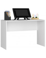Białe minimalistyczne biurko dziecięce, młodzieżowe - Klemin 3X w sklepie Edinos.pl