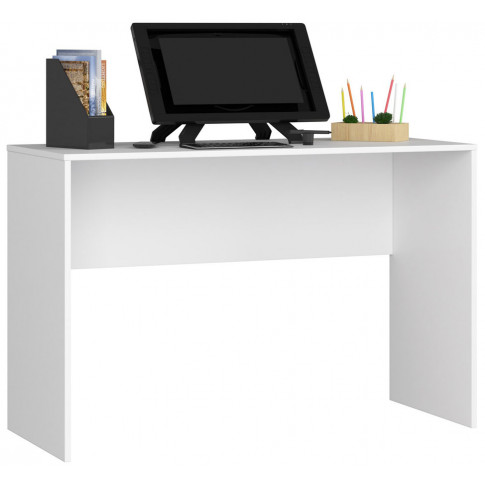 Zdjęcie produktu Białe minimalistyczne biurko dziecięce, młodzieżowe - Klemin 3X.