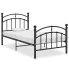 Czarne łóżko metalowe Enelox