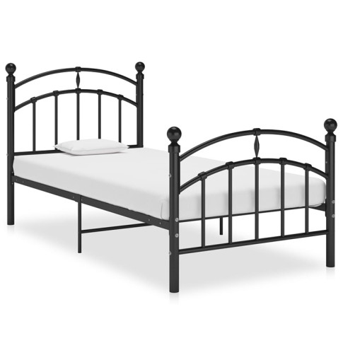 Czarne łóżko metalowe Enelox