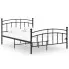 Czarne metalowe łóżko Enelox