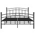 Czarne duże łóżko metalowe Enelox