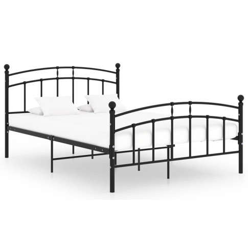 Czarne łóżko z zagłówkiem Enelox