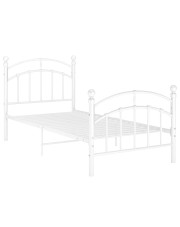 Białe metalowe łóżko pojedyncze 90x200 cm - Enelox