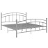 Szare metalowe łóżko w stylu vintage 200x200 cm - Enelox