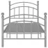 Szare metalowe łózko Enelox