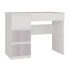 Lewostronne biurko dla dziewczynki biały + różowy - Arsa 4X