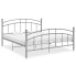 Szare metalowe łóżko dwuosobowe 140x200 cm - Enelox