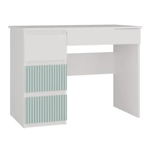 Białe biurko dla dzieci do nauki z pastelowymi szufladami Arsa 4X