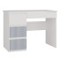 Lewostronne nowoczesne biurko dla dzieci biały + niebieski - Arsa 4X