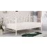 Zdjęcie produktu Pojedyncze metalowe łóżko jednoosobowe Dolie 90x200 - białe.