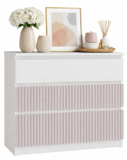 Dziecięca komoda biały + różowy - Bano 6X w sklepie Edinos.pl