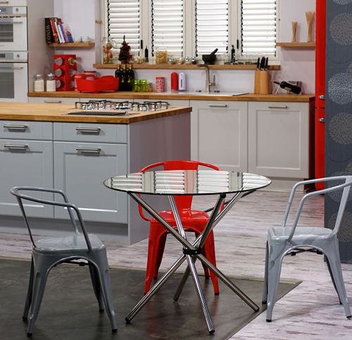 Okrągły stół Honsi - srebrny