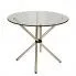 Zdjęcie produktu Stół okrągły szklany Honsi - srebrny.
