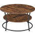 Rustykalny metalowy stolik kawowy z półką - Zixi 4X
