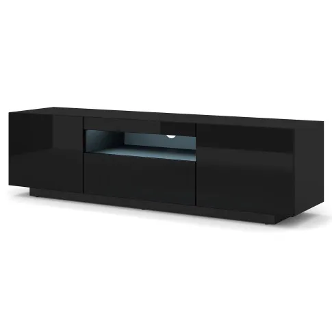 stojąca szafka pod telewizor czarny połysk Nalbari 3X
