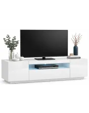 Stojąca lub ścienna szafka rtv biały połysk - Talmis 4X w sklepie Edinos.pl